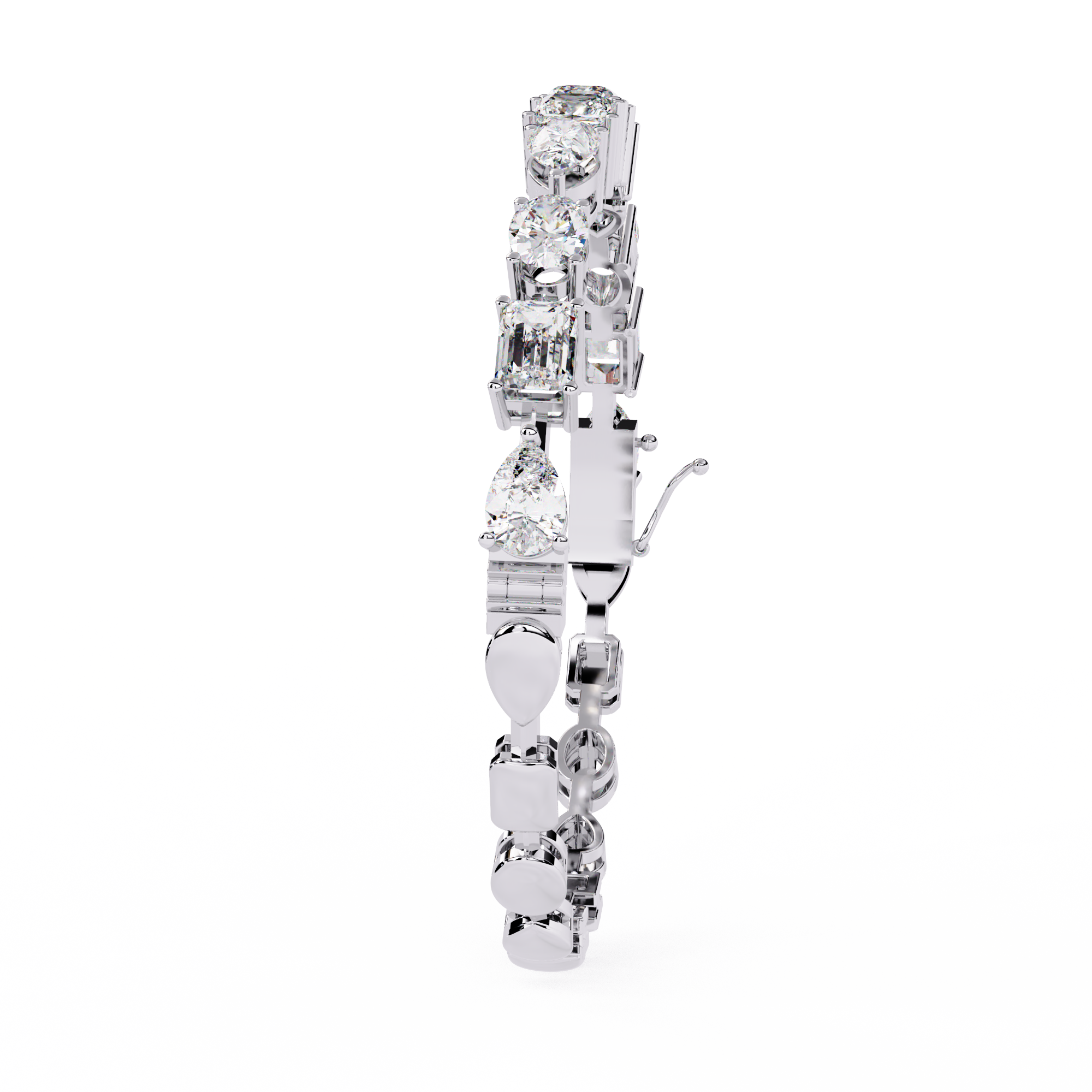 Solitairekart 13.84ct Mixed-Cut Diamond Tennis Bracelet-H Color, VS1 Clarity